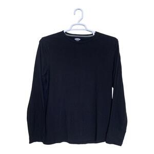 Old Navy men black crew neck long sleeves T shirt size large